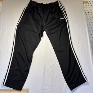 Adidas Essentials Track Pants Mens 3XL 3-Stripes Tricot Classic Black Baggy Y2K